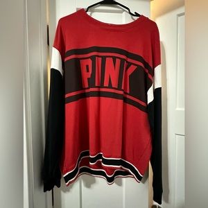 This is a Victoria Secret Pink Varsity Top